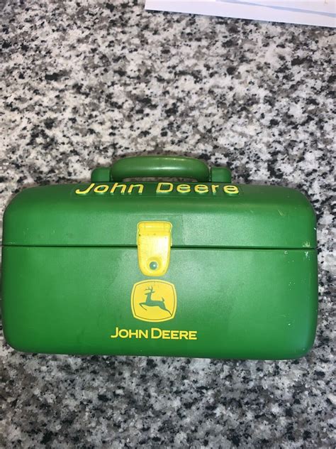 john deere metal tool box toy before 1980|Vintage John Deere Tool Box for sale .